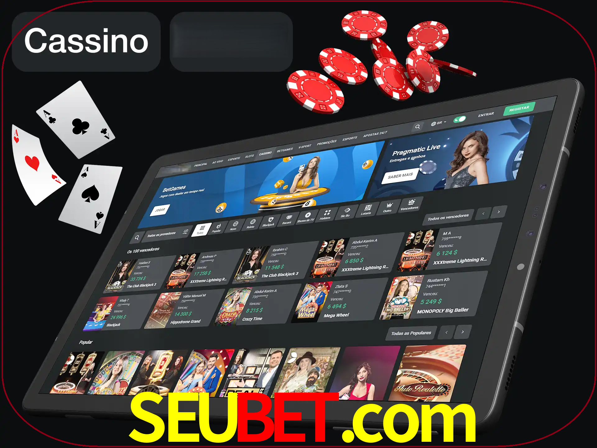 Jogue vários jogos de cassino em nosso cassino.
